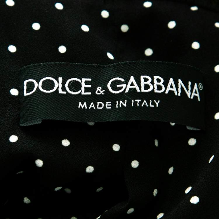 Pre Owned Dolce & Gabbana Multicolored Tweed Button Front Jacket M