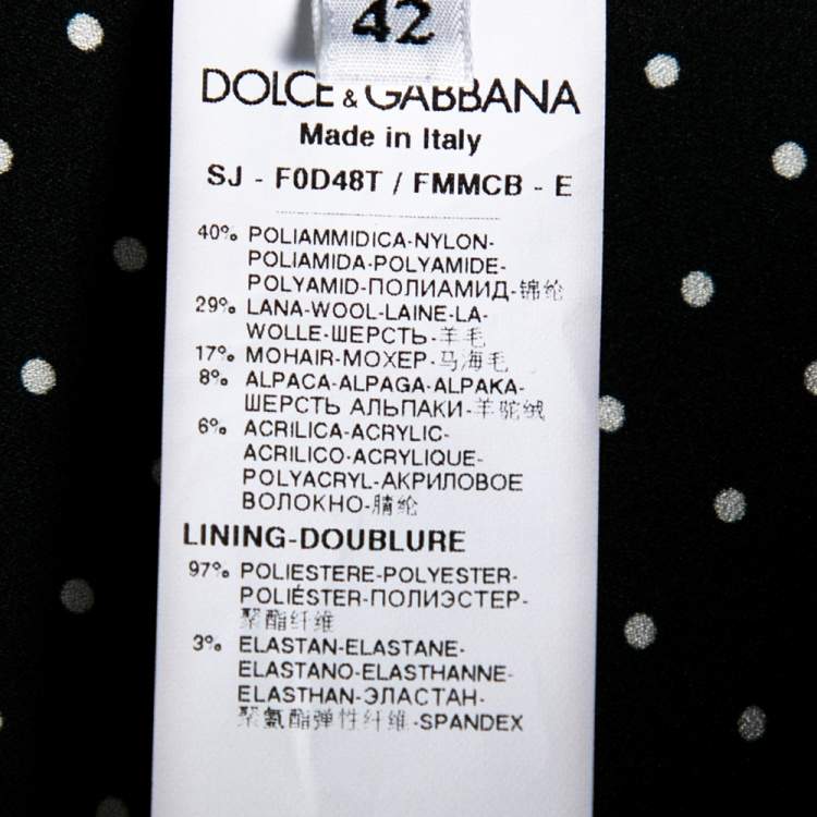 Pre Owned Dolce & Gabbana Multicolored Tweed Button Front Jacket M