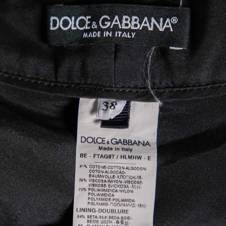 Pre Owned Dolce & Gabbana Black Lace Shorts S