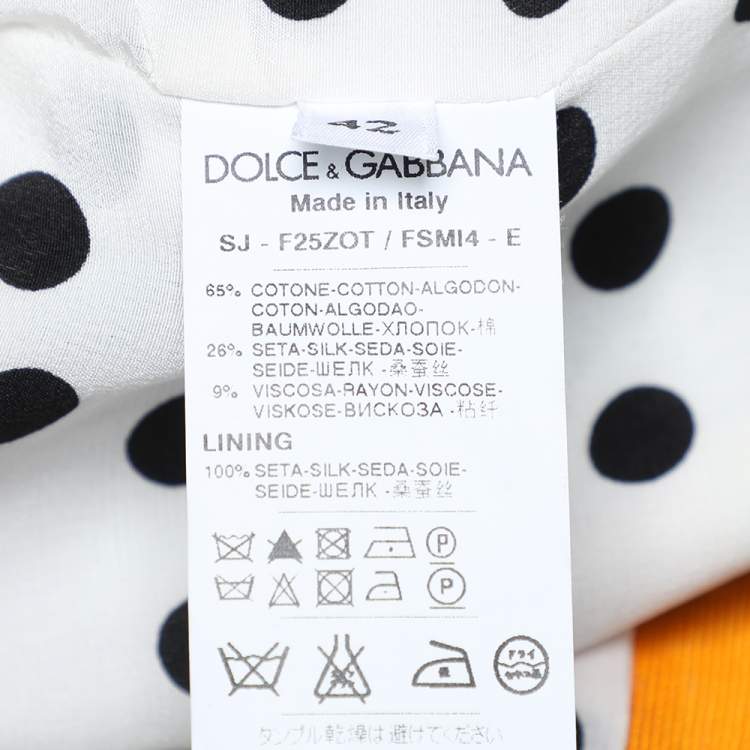 مملوكة مسبقًا Dolce & Gabbana Multicolor Zucchini Printed Cotton Jacquard Cropped Jacket M