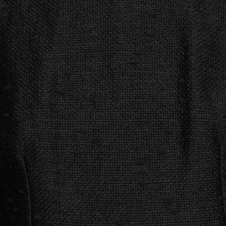 Pre Owned Dolce & Gabbana Black Boucle Fringed Mini Dress M