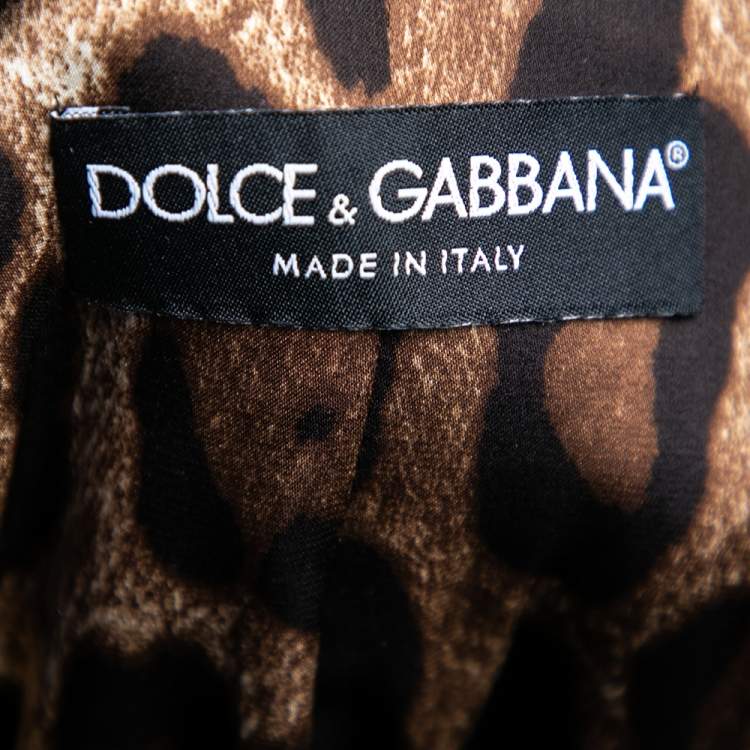 Pre Owned Dolce & Gabbana Black Wool Double Breasted Short Coat M