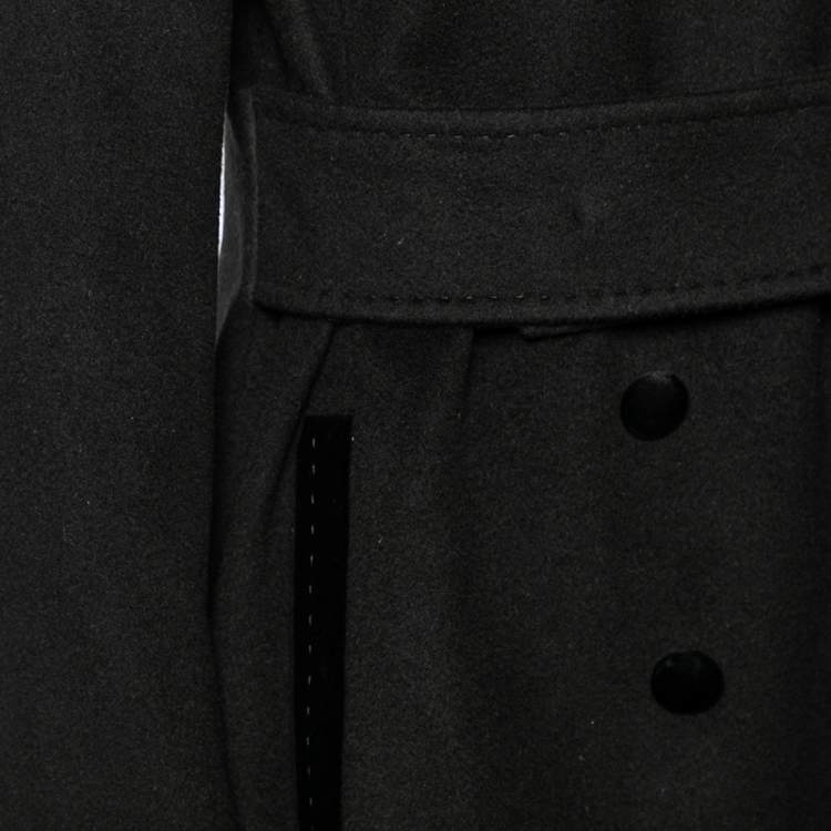Pre Owned Dolce & Gabbana Black Wool Double Breasted Short Coat M
