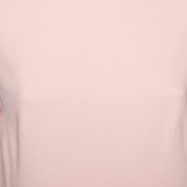 Pre Owned Dolce & Gabbana Pink Crepe Ruffled Shift Dress M