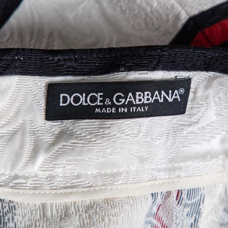 Pre Owned Dolce & Gabbana Multicolor Striped Jacquard Mini Skirt M