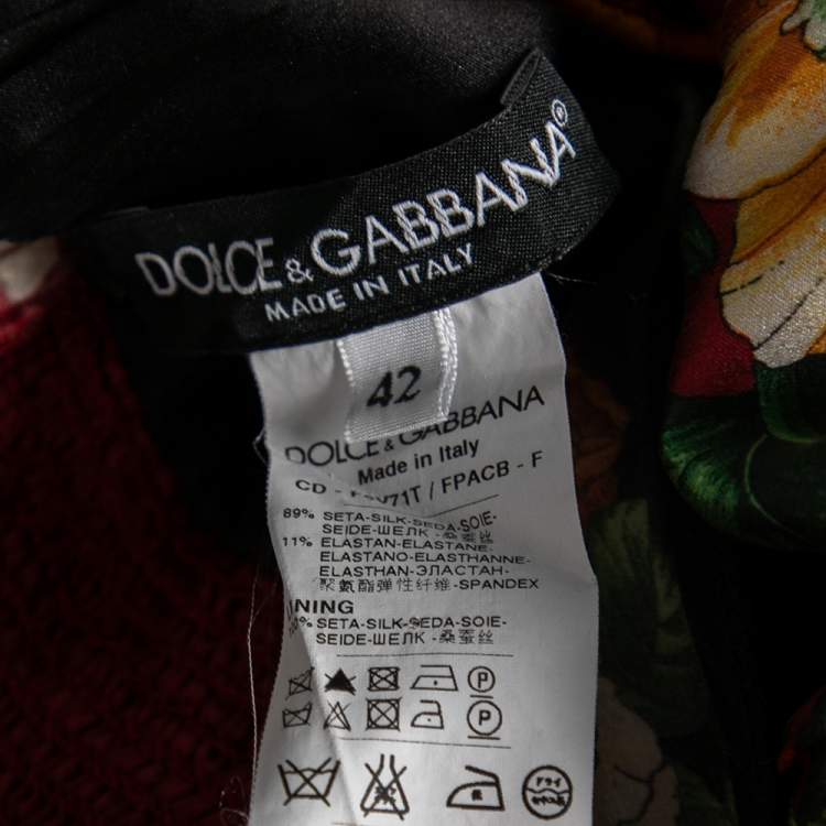 Pre Owned Dolce & Gabbana Multicolor Floral Printed Silk Sleeveless Mini Dress M