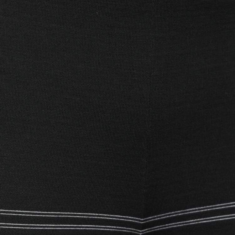 Pre Owned Dolce & Gabbana Vintage Black Checkered Cotton Knit Leggings S