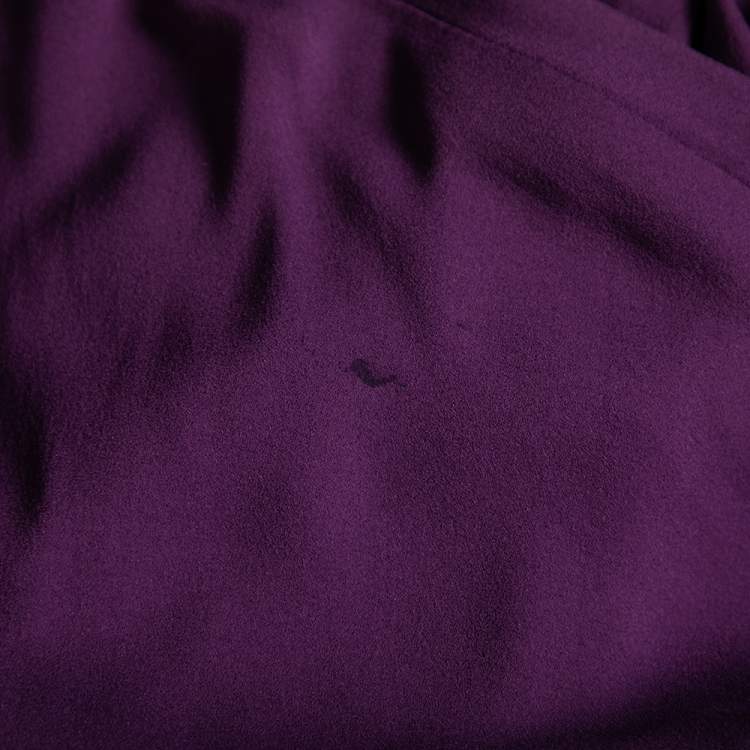 Pre Owned Dolce & Gabbana Purple Crepe Cat Zambia Tiara Blouse M