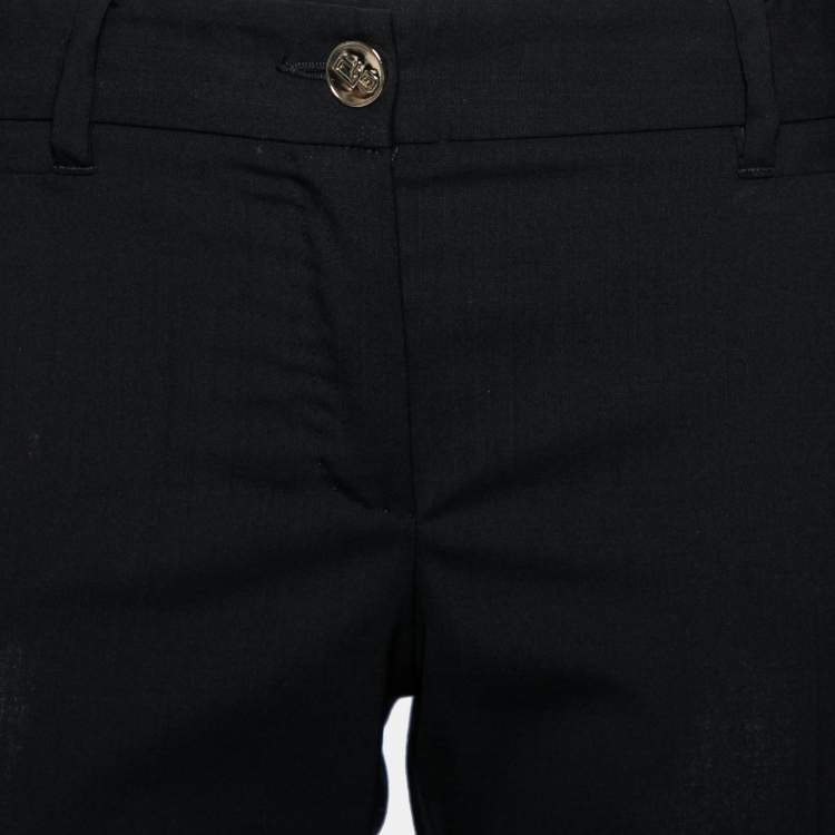 Pre Owned Dolce & Gabbana Black Wool Tapered Pants M