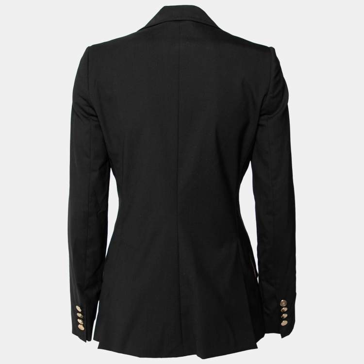 Pre Owned Dolce & Gabbana Black Wool Single Breasted Blazer M