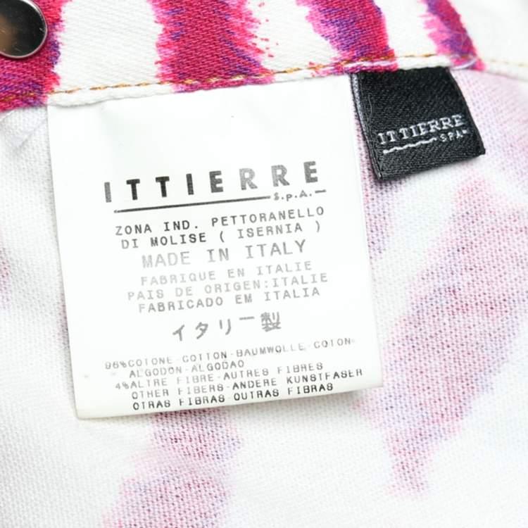 Pre Owned D&G Pink Animal Striped Cotton Button Front Jacket S