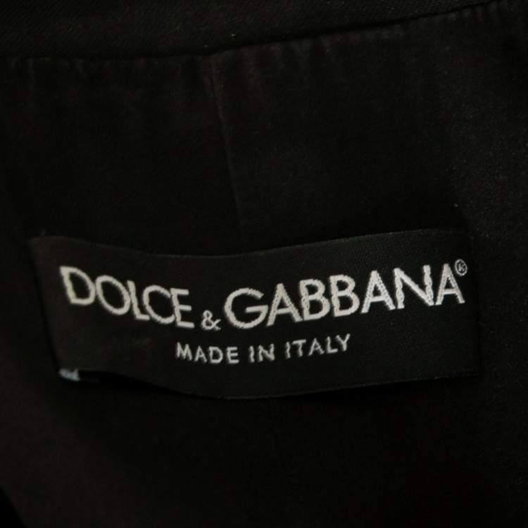 Pre Owned Dolce & Gabbana Black Wool Devotion Embroidered Blazer XS