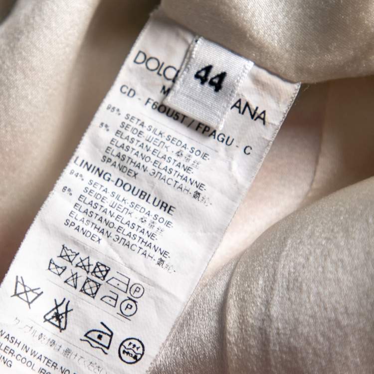 Pre Owned Dolce & Gabbana Multicolor Oriental Fan Print Silk Dress M