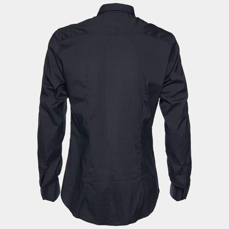 Pre Owned Dolce & Gabbana Black Cotton Long Sleeve Shirt S