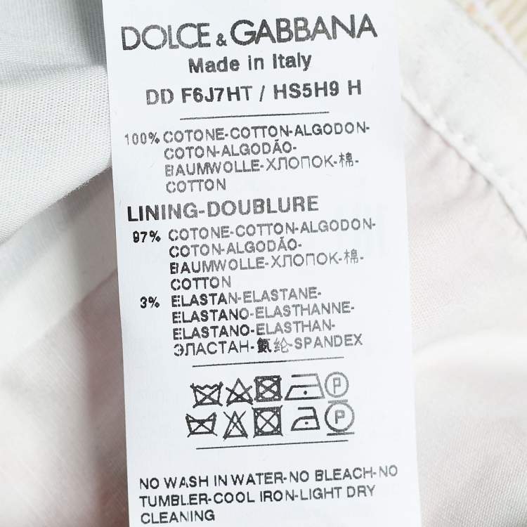 Pre Owned Dolce & Gabbana Multicolor Floral Printed Cotton V-Neck Dress M