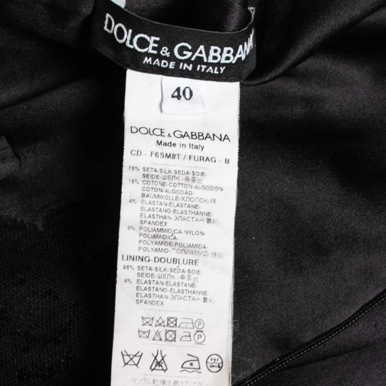 Pre Owned Dolce & Gabbana Black Silk & Lace Trimmed Sleeveless Short Dress S
