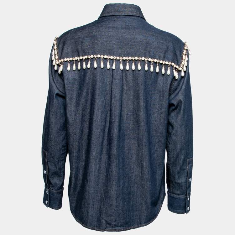 Denim pearl hot sale shirt