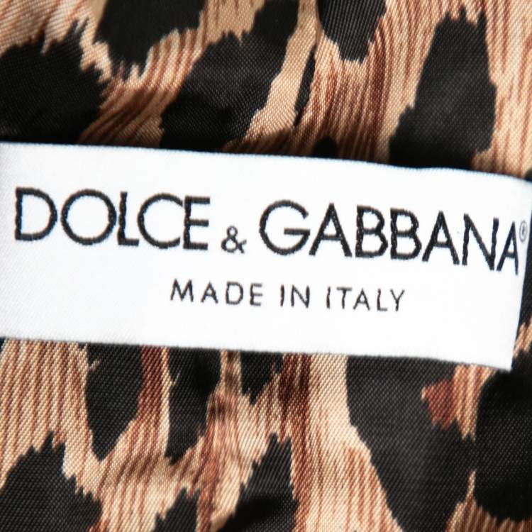 Pre Owned Dolce & Gabbana Navy Blue Silk & Wool Single Breasted Pant Suit S