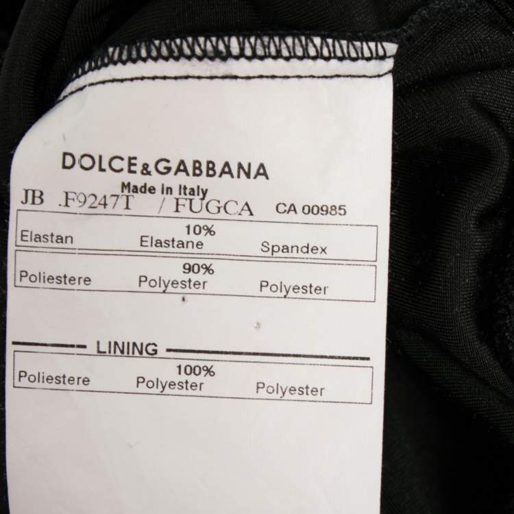Pre Owned Dolce & Gabbana Black Velvet Straight Leg Pants & Hoodie Set M