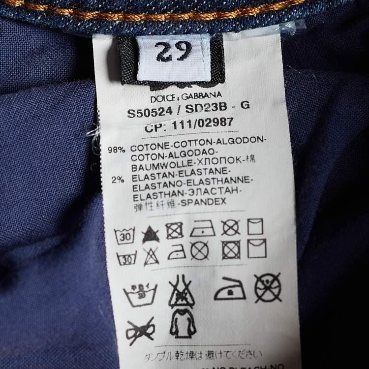 Pre Owned D&G Indigo Distressed Denim Pretty Skinny Jeans M