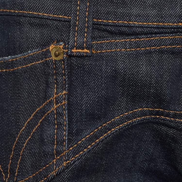 Pre Owned D&G Blue Denim Zipped Hem Detail Jeans M