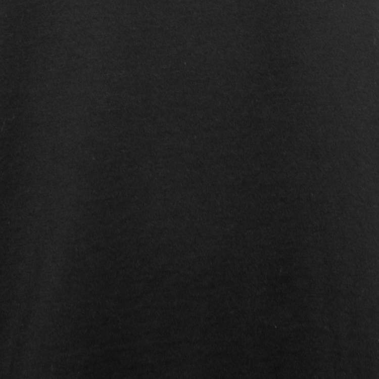 Pre Owned Dolce & Gabbana Black Cotton Asymmetrical Slit Top S