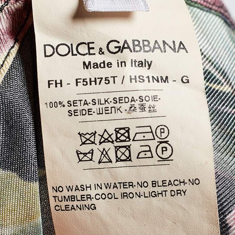 Pre Owned Dolce & Gabbana Black Floral Print Silk Lounge Shirt & Trousers Set M