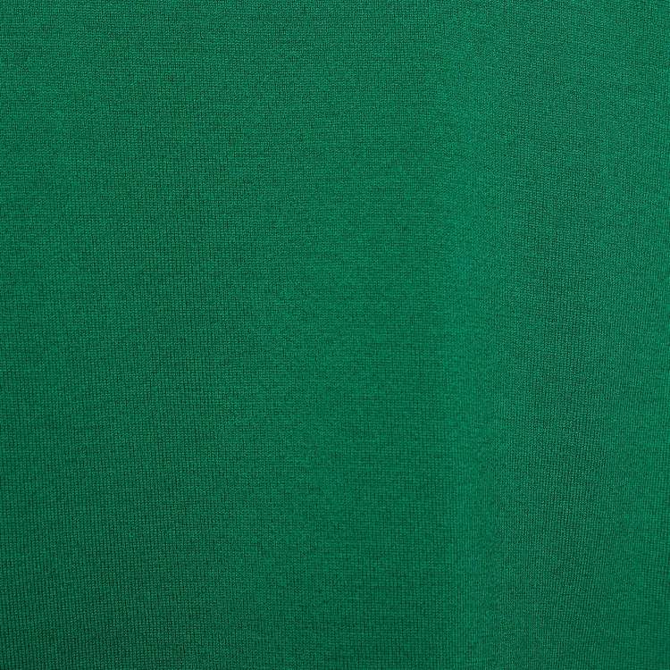 Pre Owned Dolce & Gabbana Green Wool Button Front Cardigan M