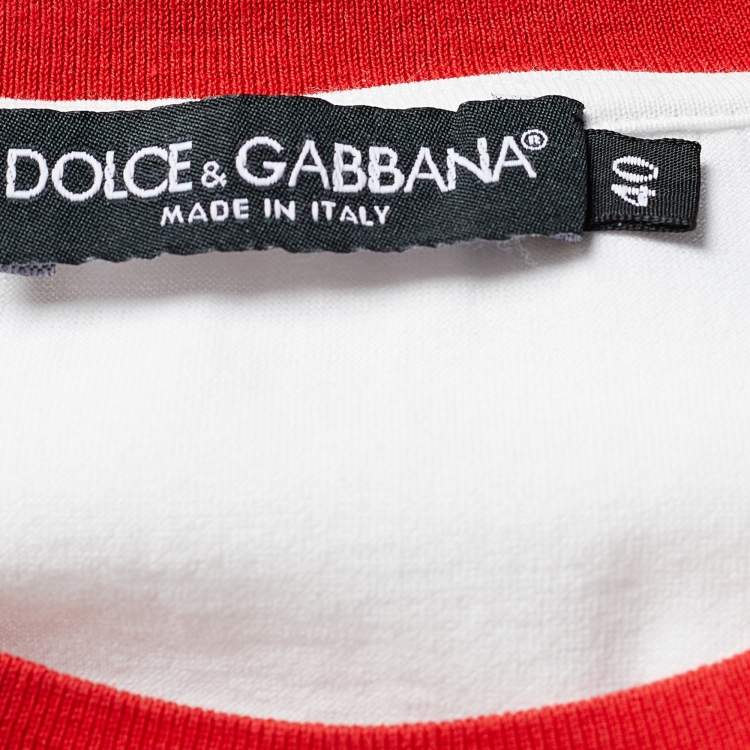Pre Owned Dolce & Gabbana White Jersey I am Not Perfect Print T-Shirt S
