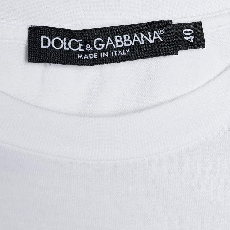 Pre Owned Dolce & Gabbana White Jersey L'amore È Bellezza Print T-shirt S