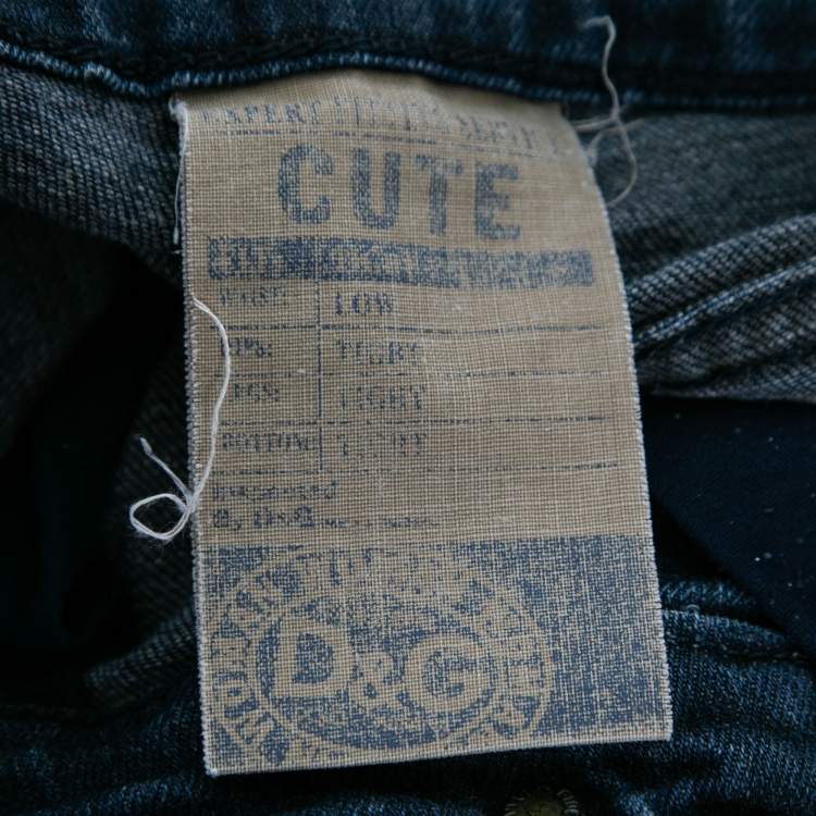 Pre Owned Dolce & Gabbana Blue Cotton Straight Fit Jeans XS 