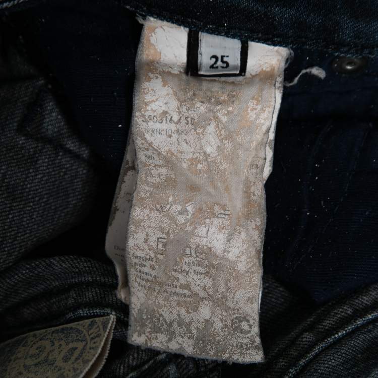 Pre Owned Dolce & Gabbana Blue Cotton Straight Fit Jeans XS 