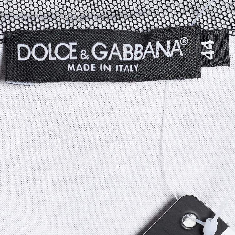 Pre Owned Dolce & Gabbana Grey Cotton Sleeveless Top M