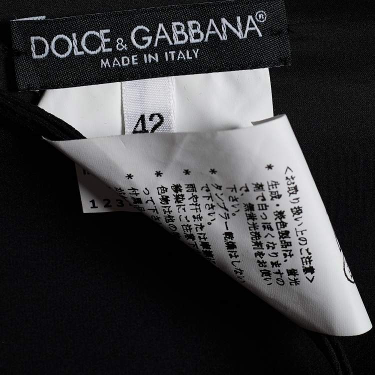 Pre Owned Dolce & Gabbana Black Silk Top M