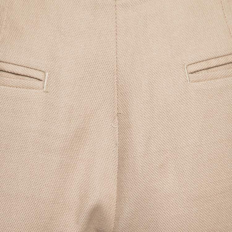 Pre Owned Dolce & Gabbana Beige Cotton Trouser M