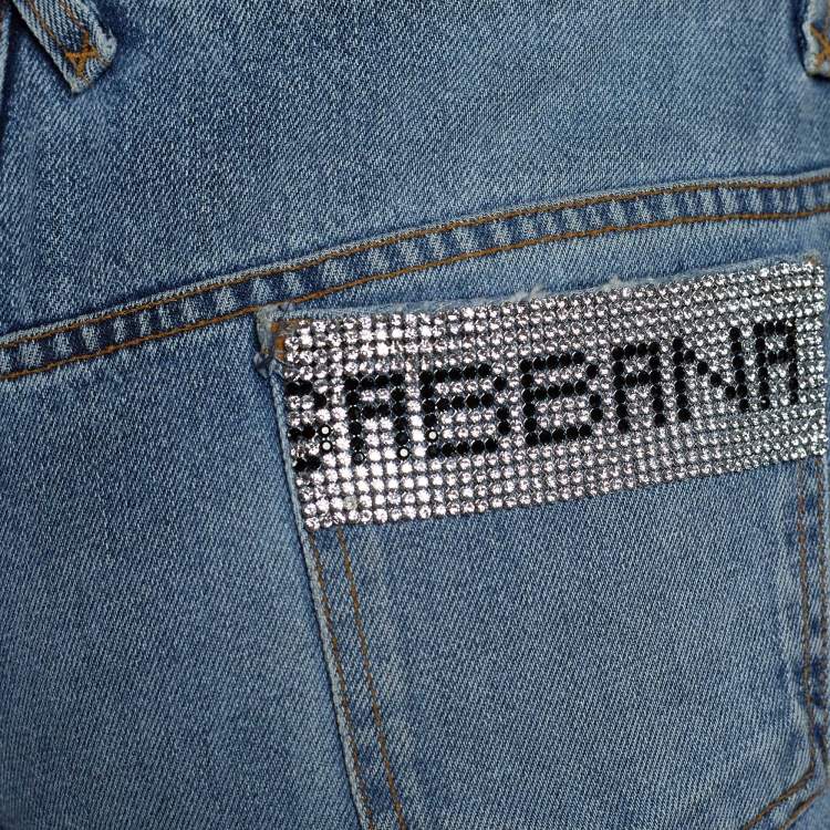 Pre Owned Dolce & Gabbana Blue Wash Denim Boot Cut Jeans M/Waist 30"