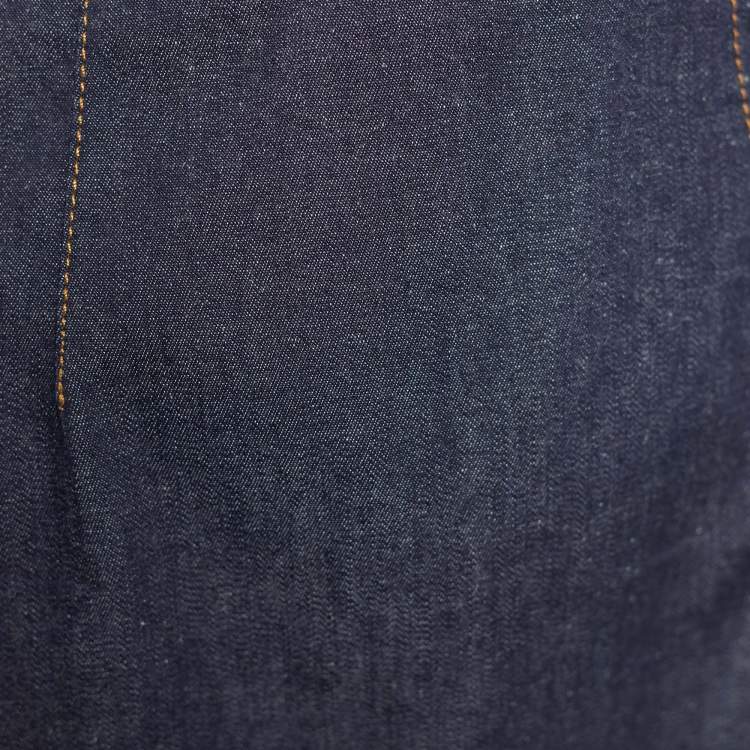 Pre Owned Dolce & Gabbana Blue Denim Pencil Skirt M