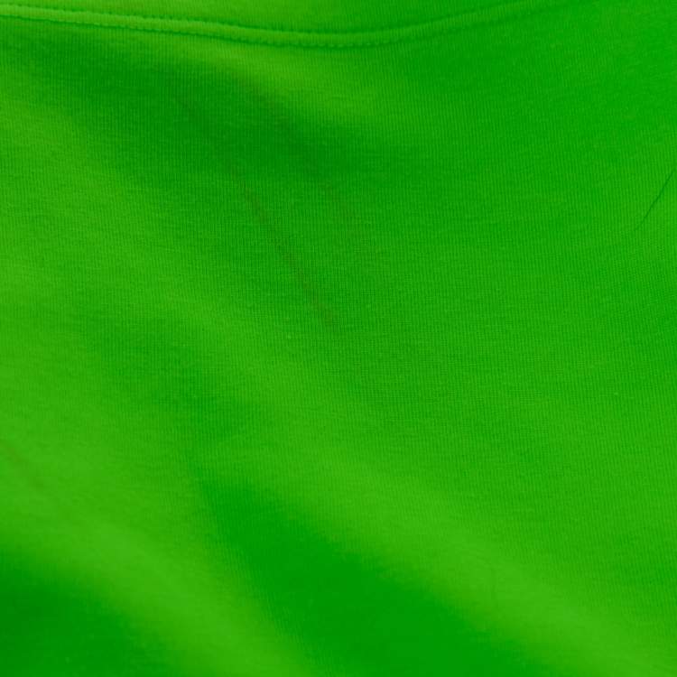 Pre Owned Dolce & Gabbana Green Knit DG Sequin Embellished Sleeveless Top M