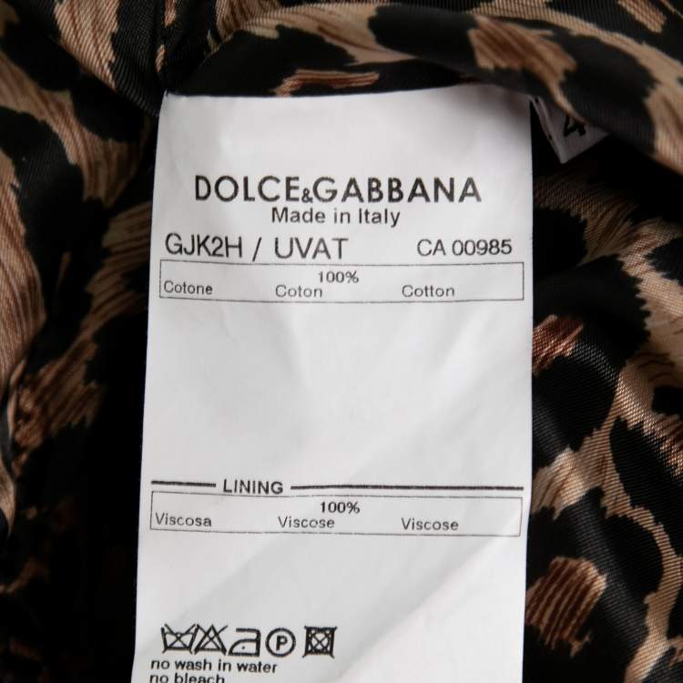 Pre Owned Dolce & Gabbana Black Velvet Vintage Velcro Front Blazer S