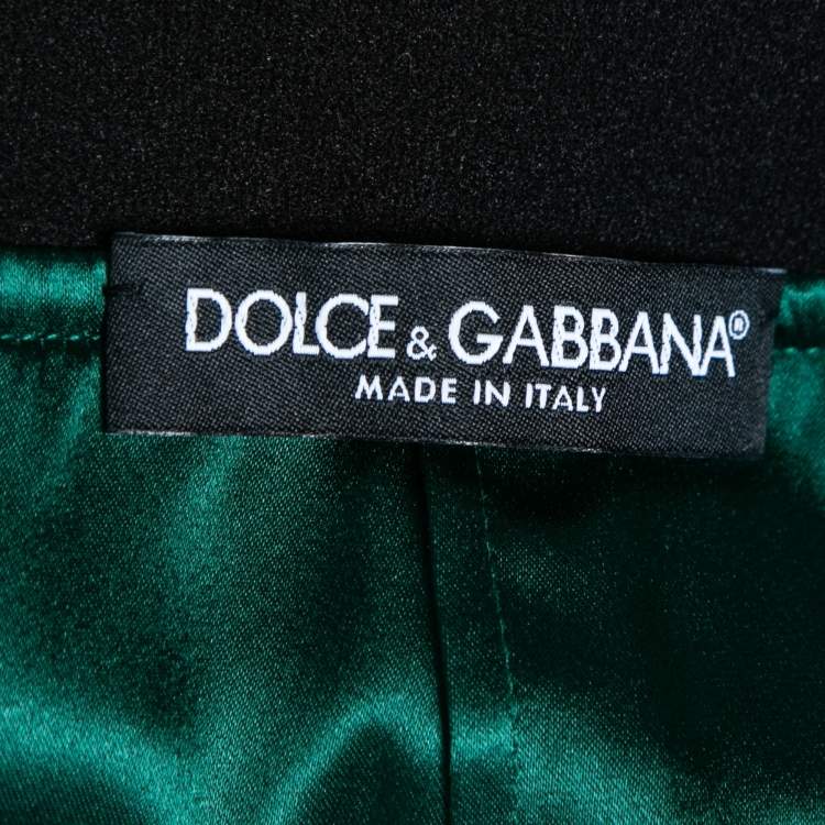 مملوكة مسبقًا Dolce & Gabbana Green Crepe Midi Skirt L