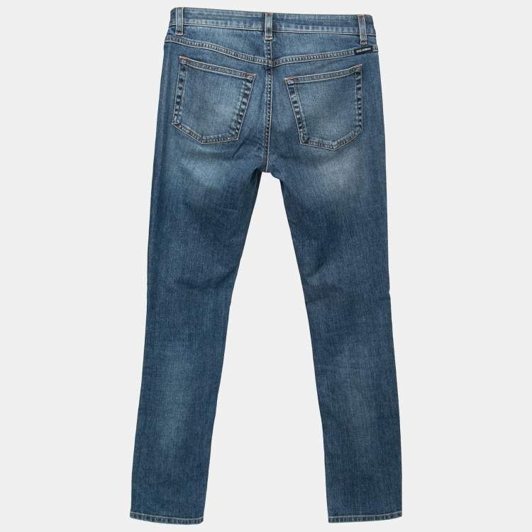 Pre Owned Dolce & Gabbana Blue Denim Skinny Pretty Fit Jeans XS Waist 28" 