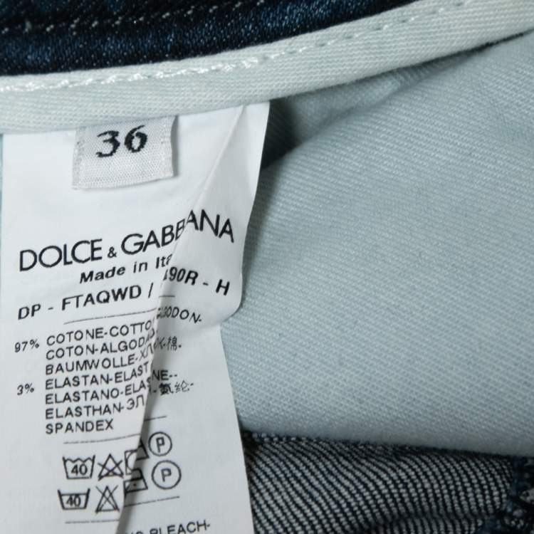 Pre Owned Dolce & Gabbana Blue Denim Skinny Pretty Fit Jeans XS Waist 28" 