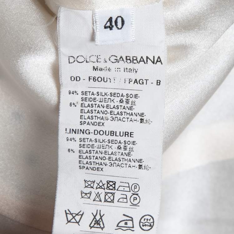 Pre Owned Dolce & Gabbana Multicolor Floral Print Silk Dress S