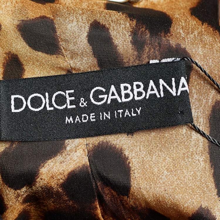 Pre Owned Dolce & Gabbana Black Cotton Blend Slim Fit Blazer S