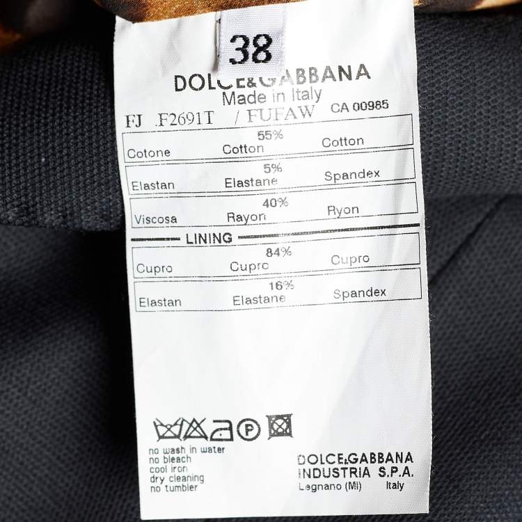 Pre Owned Dolce & Gabbana Black Cotton Blend Slim Fit Blazer S