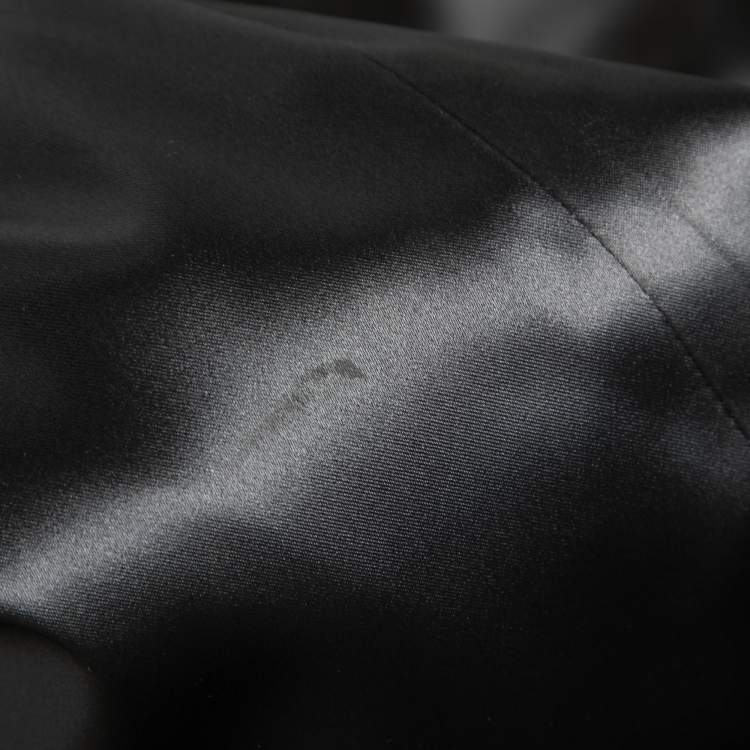Pre Owned Dolce & Gabbana Grey Satin Pencil Skirt M