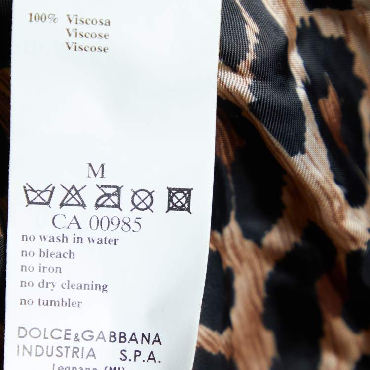 Pre Owned Dolce & Gabbana Brown Suede Button Front Bomber Jacket S