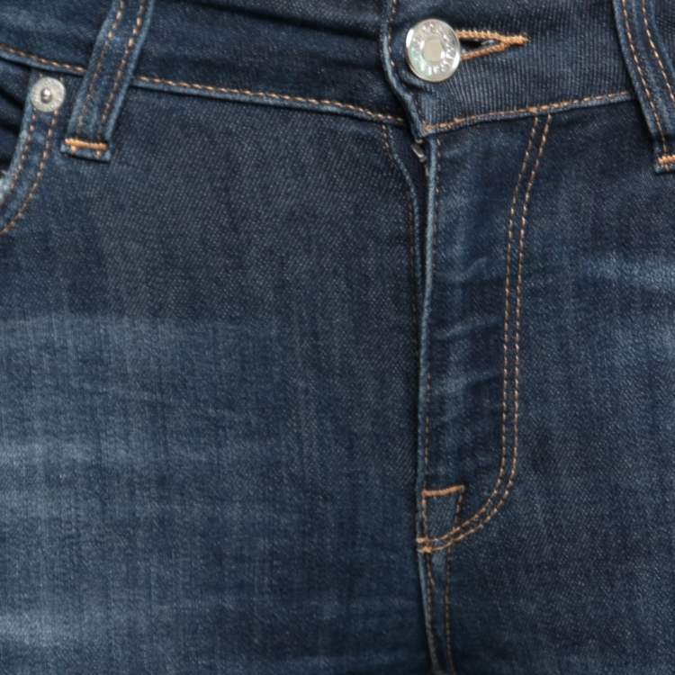Pre Owned Dolce & Gabbana Blue Stretch Denim Slim Fit Jeans XS Waist 26"