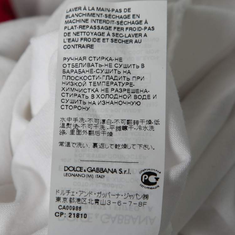 Pre Owned Dolce & Gabbana White Cotton Embroidered T-Shirt M