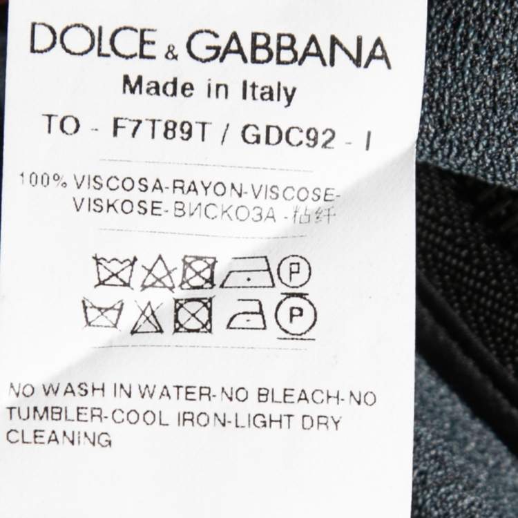 Pre Owned Dolce & Gabbana Black Rose Print Crepe Sleeveless Top XS   